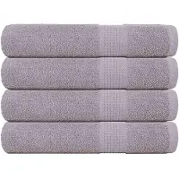 vidaXL Serviettes de sauna 4 pcs gris 80x200 cm 360 g/m² 100% coton