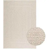 vidaXL Tapis ZIZUR Crème 140x200 cm Aspect jute Intérieur et extérieur