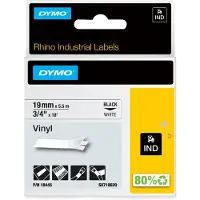 Dymo 18445 (S0718620) - (19 mm) - Noir sur blanc - Ruban