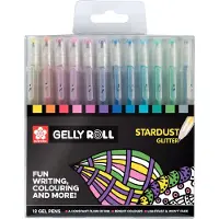 Sakura Crayons gel pailletés - - Gelly Roll Stardust Glitter - Set de 12 - Encre gel fine - Pailleté