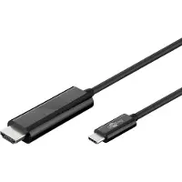 Goobay 77528 adaptateur de câble vidéo 1,8 m USB Type-C HDMI Noir