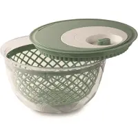 Snips Snips, Spin & Serve, Essoreuse à Salade Spinner, Essoreuse à Salade Manuelle de 4 litres, Couleur Verte, Made in Italy