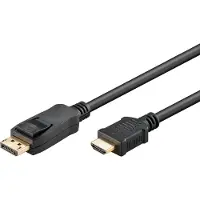 Pro DisplayPort / HDMI Câble de raccordement [1x DisplayPort mâle - 1x HDMI mâle] 1 m noir