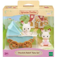 Sylvanian Families SYLVANIAN lot de lapins jumeaux + poussette 05432