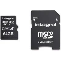Nedis Carte mémoire microSDHC/XC V30 UHS-I U3 haute vitesse de 64 Go