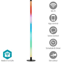 Nedis SmartLife lumière d'ambiance - Wi-Fi - Tube - 180 lm - RGBIC / blanc chaud à froid - 2700 - 6500 K - 10 W - métal / silicone - 1 pièce