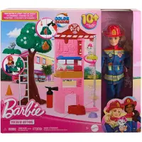 Barbie Firefighter With Fire Station And Accessories Doll Multicolore Enfants