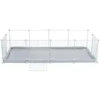 Trixie Plancher pour Enclos d'Intérieur - 140 x 70 cm - Gris/Blanc