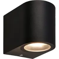 Telefunken LED Applique murale, protection contre les projections d'eau, on/off via interrupteur mural, noir, dimensions : 8 x 7 x 9 cm