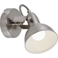Briloner Spot mural rétro pivotant et orientable 1xE14 40 W métal satiné blanc