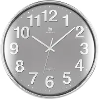 Lowell Justaminute 00816 Horloge à quartz Cercle Chrome, Gris