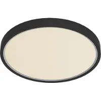 Nordlux Plafonnier de salle de bains à LED Noxy IP44, Variante : Ø 350 mm x 50 mm, 1650 lm, noir