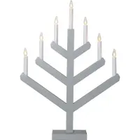 Star Trading 214-41, Figure décorative lumineuse, Gris, Blanc, 7 ampoules, E10, 21 W