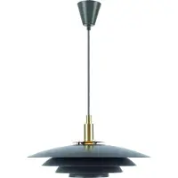 Nordlux Bretagne lustre suspendu au design nordique, Variante : Ø 380 x 170 mm, G9, 25 W, gris