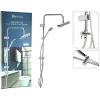 Bathroom Solutions Ensemble de douche avec douchette à effet pluie, acier inoxydable, hauteur 80 cm