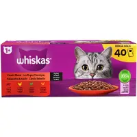 Whiskas 1+ Selection Classique en sauce pâtée pour chat multipack sachets