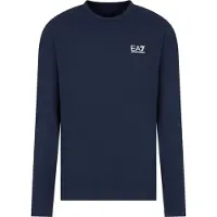 Emporio Armani pour homme. 8NPT28_PJVQZ Core Identiy - T-shirt à manches longues en coton bleu marine (XXL), Casuel, Sport, Multisport, Manche longue