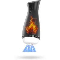 Vuxen - masturbateur suceur vibrant chauffant - silicone noir