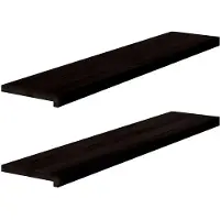 vidaXL Marches d'escalier 2 pcs marron foncé 120x30x2 cm chêne massif