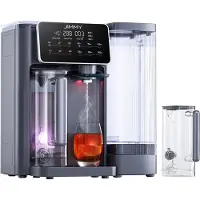 JIMMY R9 Purificateur, Osmose 7 étapes, Eau chaude 3s, Bac 5L, UV, Écran tactile, Verrou enfant, Rendement 3:1, Compact, Gris