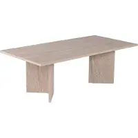 Skye Decor , Sabin - Travertine, Couchtisch, Travertine, 100 % MELAMINBESCHICHICHTETETETE SPANPLATTEN, 119 x 60 x 40 cm