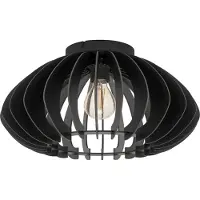 Eglo Lampe de plafond en bois Cossano 3 noir - Ø 45cm