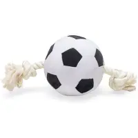 Beeztees Football avec Corde pour Chiens - 27 cm