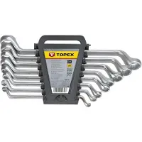 GRUPA TOPEX Clés à œil coudées 6-22 mm, jeu de 8