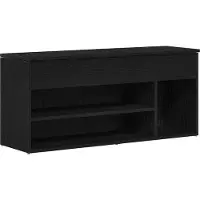 vidaXL Banc à chaussures chêne noir 102x30,5x45 cm bois d'ingénierie