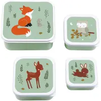 A Little Lovely Company Kit de Boîtes à Repas - 4 pièces - Forêt - - UneTaille - Boîte à Repas