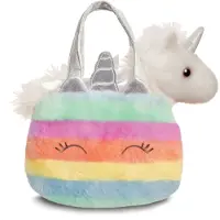 Aurora Fancy Pals plush toy unicorn in a bag, 20 cm