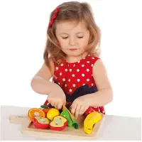 Tidlo - Jeu de fruits en bois à découper, 16dlg.