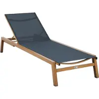 Axi Logan Bain De Soleil En Aspect Bois / Anthracite | Transat Jardin Avec Structure En Aluminium Réglable En 5 Positions | Chaise Longue Pour