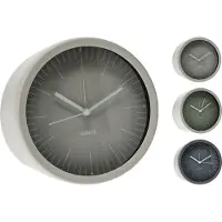 Koopman Horloge industrielle moderne en métal, ronde 15x7cm, mouvement à quartz silencieux, décoration pour bureau & maison