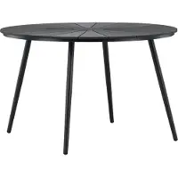 Ebuy24 San Vito table de jardin Ø120cm noir.