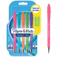Paper Mate FlexGrip Ultra Bright kuglepenne Mellempunkt (1,0 mm) Sort blk Lyse tnder 5 Stk (5x)