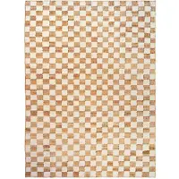 Ferm Living Tapis Damier Laine et Jute Off-white|Natural