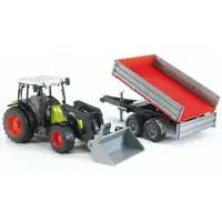 BRUDER Tractor Claas Nectis 267f With Shovel And Trailer Multicolore 3-6 Years Enfants