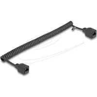 DeLOCK RJ45 Spiralkabel Fiche à Fiche Cat.5e UTP 1 m à 3 m noir - HQ