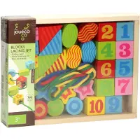 Jouéco Block Threading Set In Storage Box