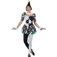 MOM Arlequina Hinding Cever Costume Multicolore L Enfants