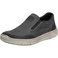 Rieker Chaussons de ville pour hommes, couleur gris, style décontracté