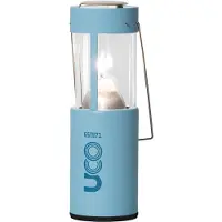 Uco Lanterne bougie originale, rev tement en poudre, glacier, couleur mise jour, 6,5 pouces
