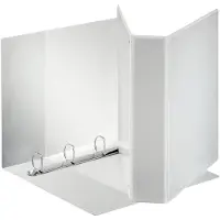 Esselte Classeur à anneaux de présentation Esselte Standard, A4 grande largeur, blanc 4 anneaux en D (A4, 90 mm, 1 pcs)