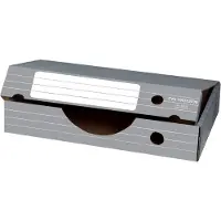 Pierre by Elba tric Boîte d'archives pour A3, gris-blanc en carton ondulé solide, dimensions : (L)450 x (P)340 x (A3)