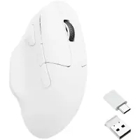 Keychron M7 Wireless Mouse Optique, USB, Bluetooth, 2.4GHz, 26000 DPI, 1000 Hz, Blanc M7-A3