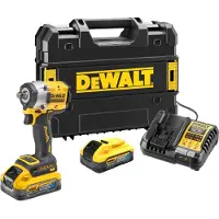 DeWalt DCF921H2T-QW Kit De Clé À Chocs Compacte À Batterie Li-ion 18 V (2 Batteries De 5,0 Ah) Dans Un Coffret TSTAK - 406 Nm - 1/2''