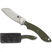 Spyderco Stok Drop Point FB50GPOD OD Green G10 couteau fixe, Sjoerd Stok design