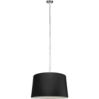 QAZQA Suspension moderne en acier avec abat-jour 45 cm noir - Cappo 1