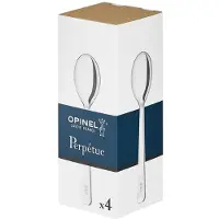 Opinel Schachtel mit vier Teelöffeln Perpétue aus Edelstahl, leicht zu reinigen, praktisch